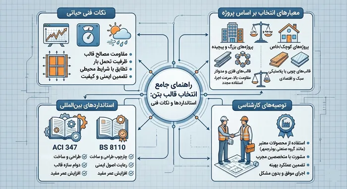 نکات فنی در انتخاب قالب بتن