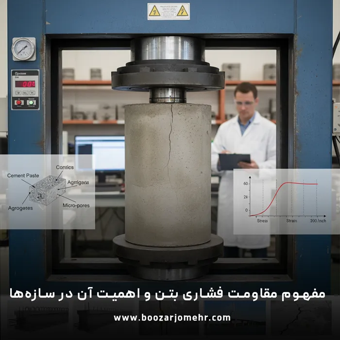 مفهوم مقاومت فشاری بتن مفهوم مقاومت فشاری بتن