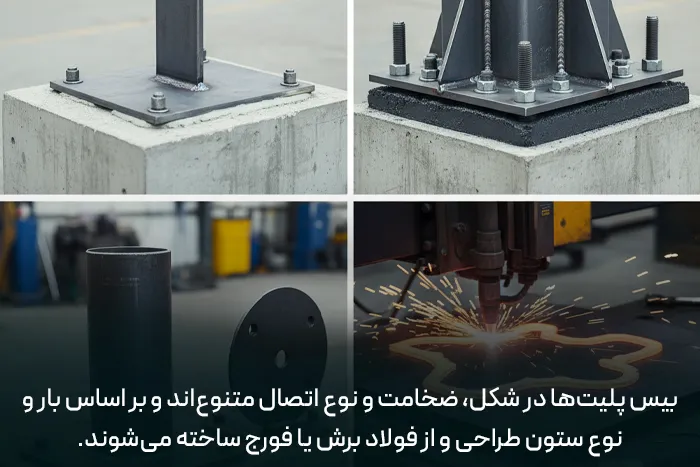 انواع بیس پلیت