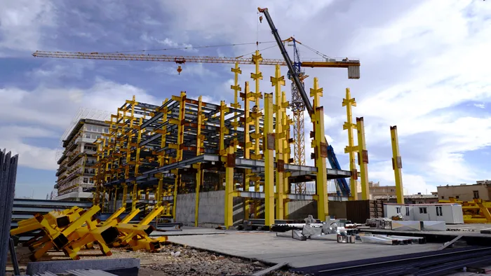 مراحل ساخت اسکلت فلزی