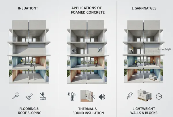 کاربردهای فوم بتن در صنعت ساختمان