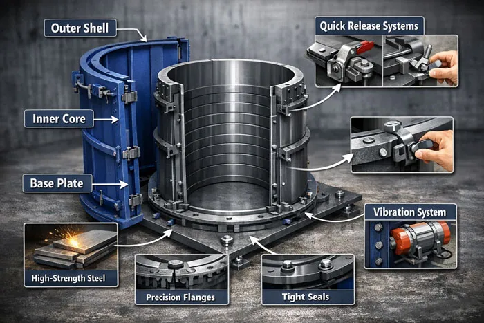 خرید قالب منهول بتنی 2 اجزای اصلی قالب منهول