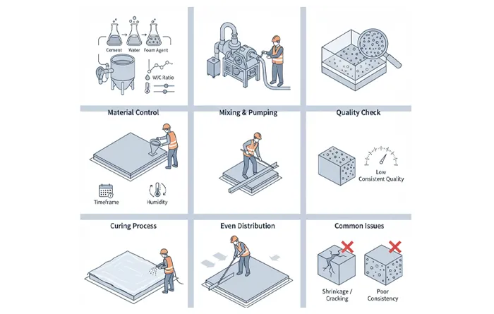 نکات فنی فوم بتن