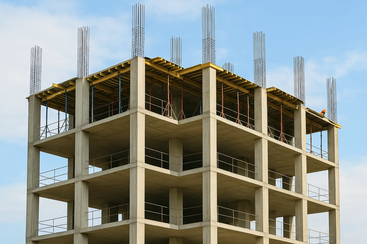 ساخت ساختمان با اسکلت بتنی