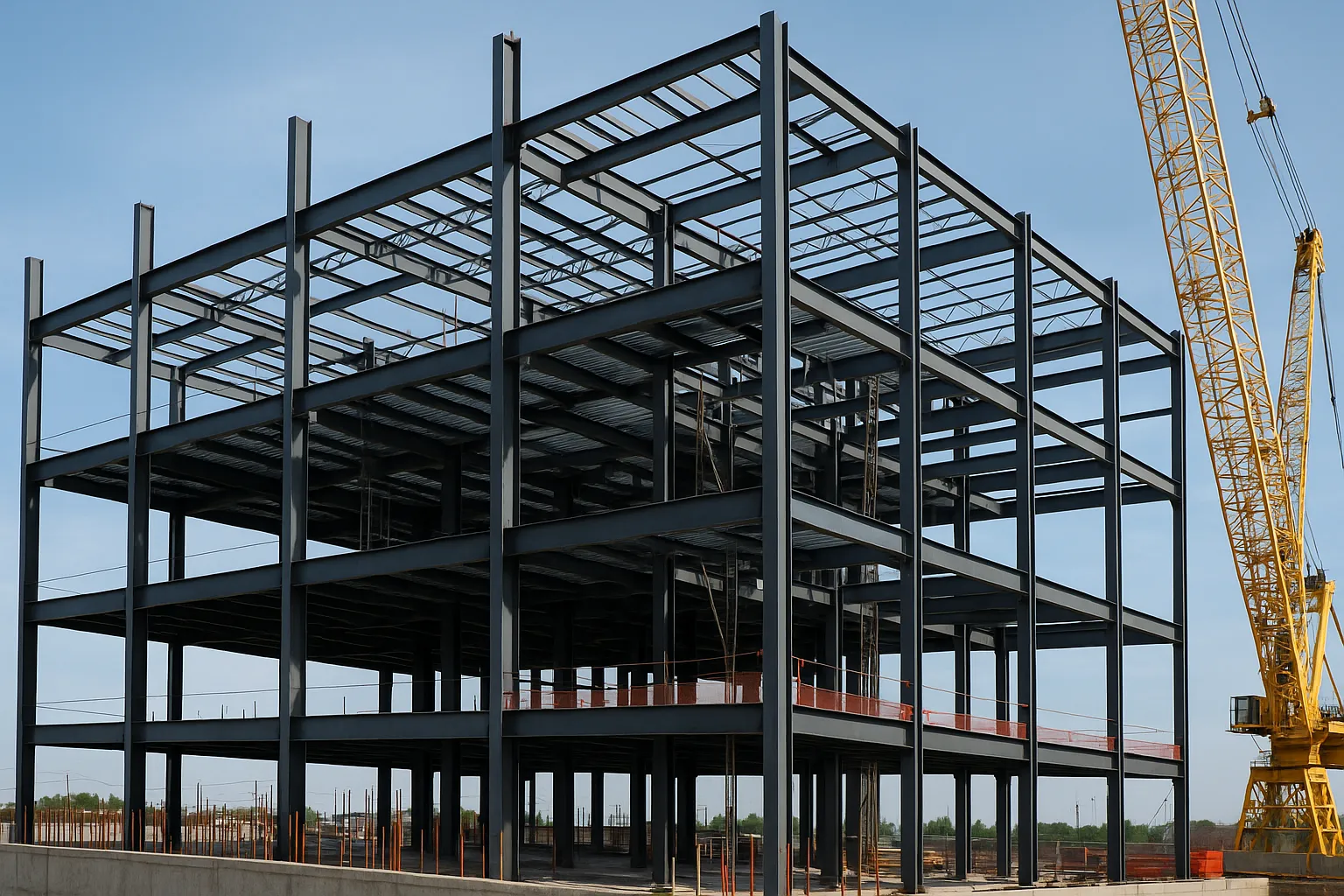 ساخت ساختمان با اسکلت فلزی