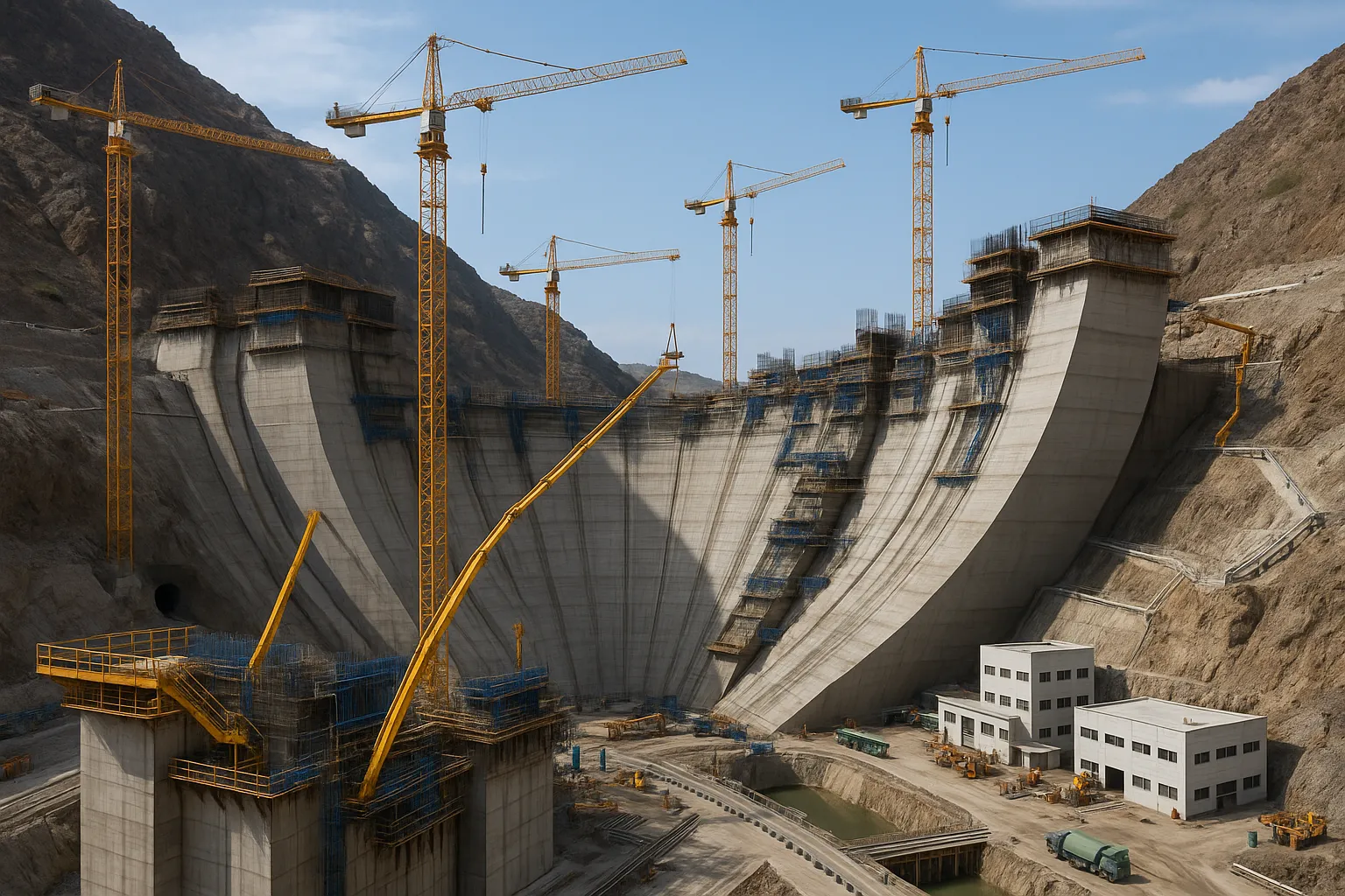 ساخت فونداسیون و بدنه سد