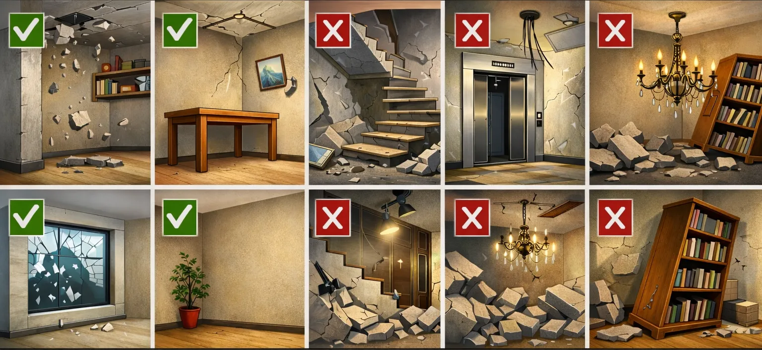 نحوه صحیح پناه‌گیری هنگام زلزله