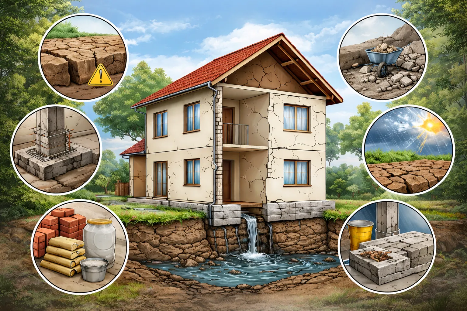 علت ترک خوردن دیوار خانه نوساز