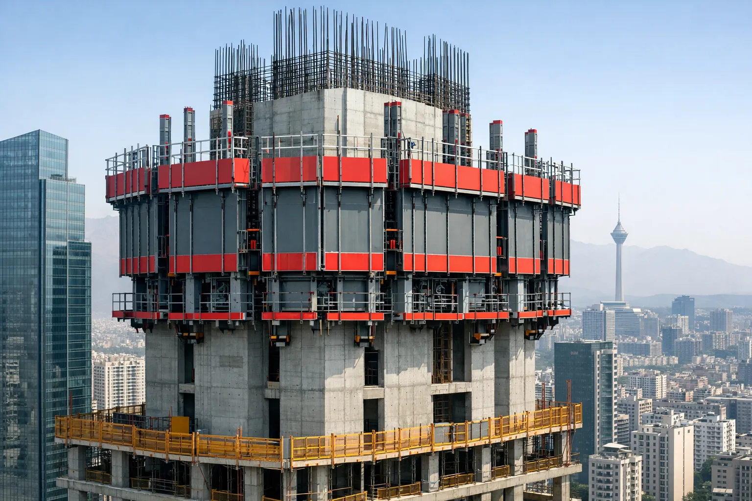 قالب بالارونده؛ مناسب ساختمان‌های بلندمرتبه