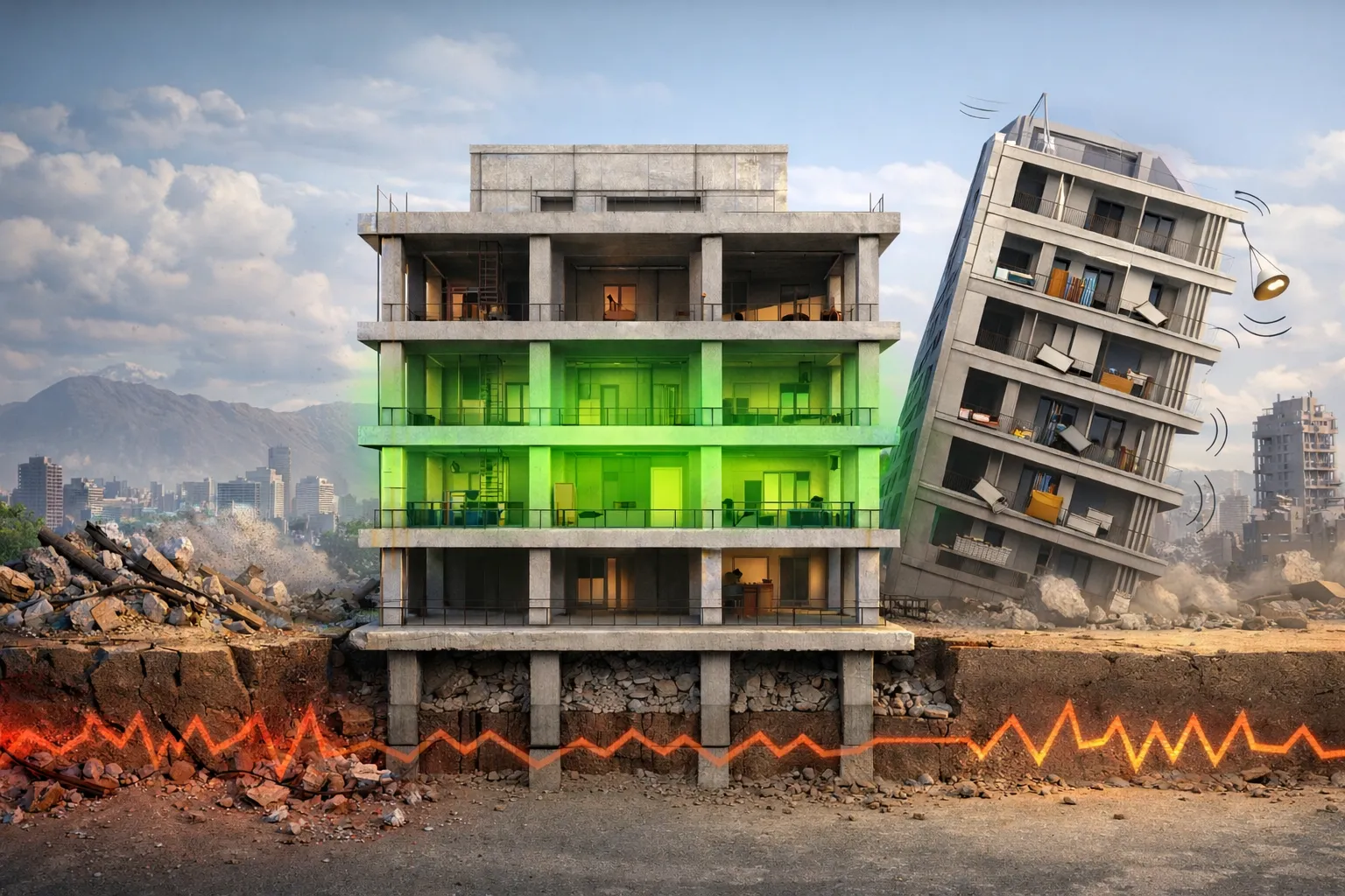 امن ترین طبقه ی ساختمان ها در زلزله