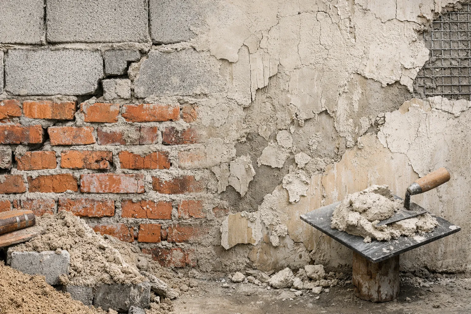 استفاده از ملات و مصالح نامناسب