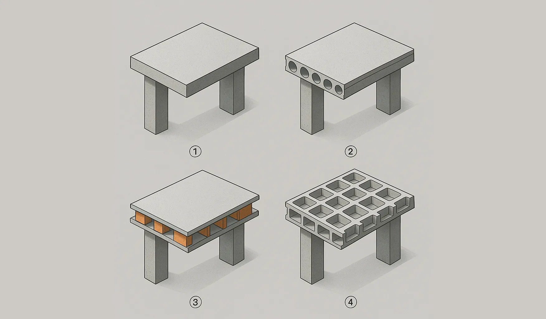 بررسی فنی نواع سقف بتنی از نظر مقاومت، وزن، هزینه و سرعت اجرا