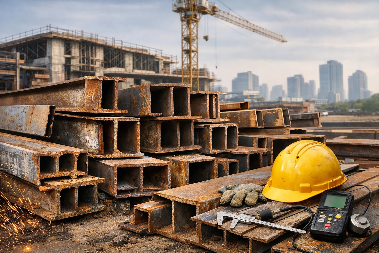 راهنمای جامع و مهندسی خرید تیرآهن دست دوم؛ تحلیل فنی، اقتصادی و اجرایی 3 راهنمای جامع و مهندسی خرید تیرآهن دست دوم