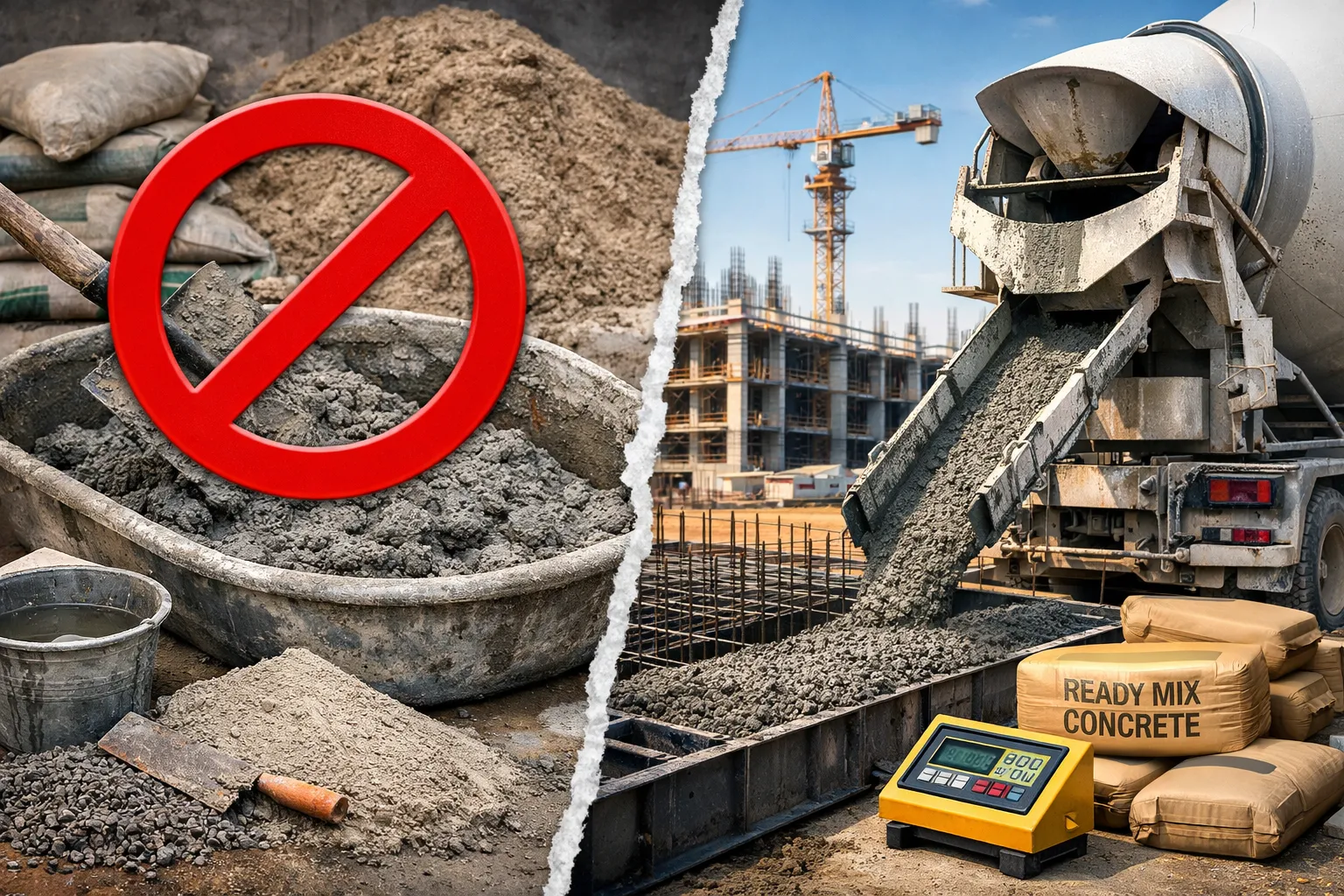 آیا ساخت بتن سازه‌ای با دست مجاز است