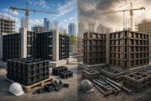 تفاوت قالب بتن پلاستیکی با قالب بتن فلزی