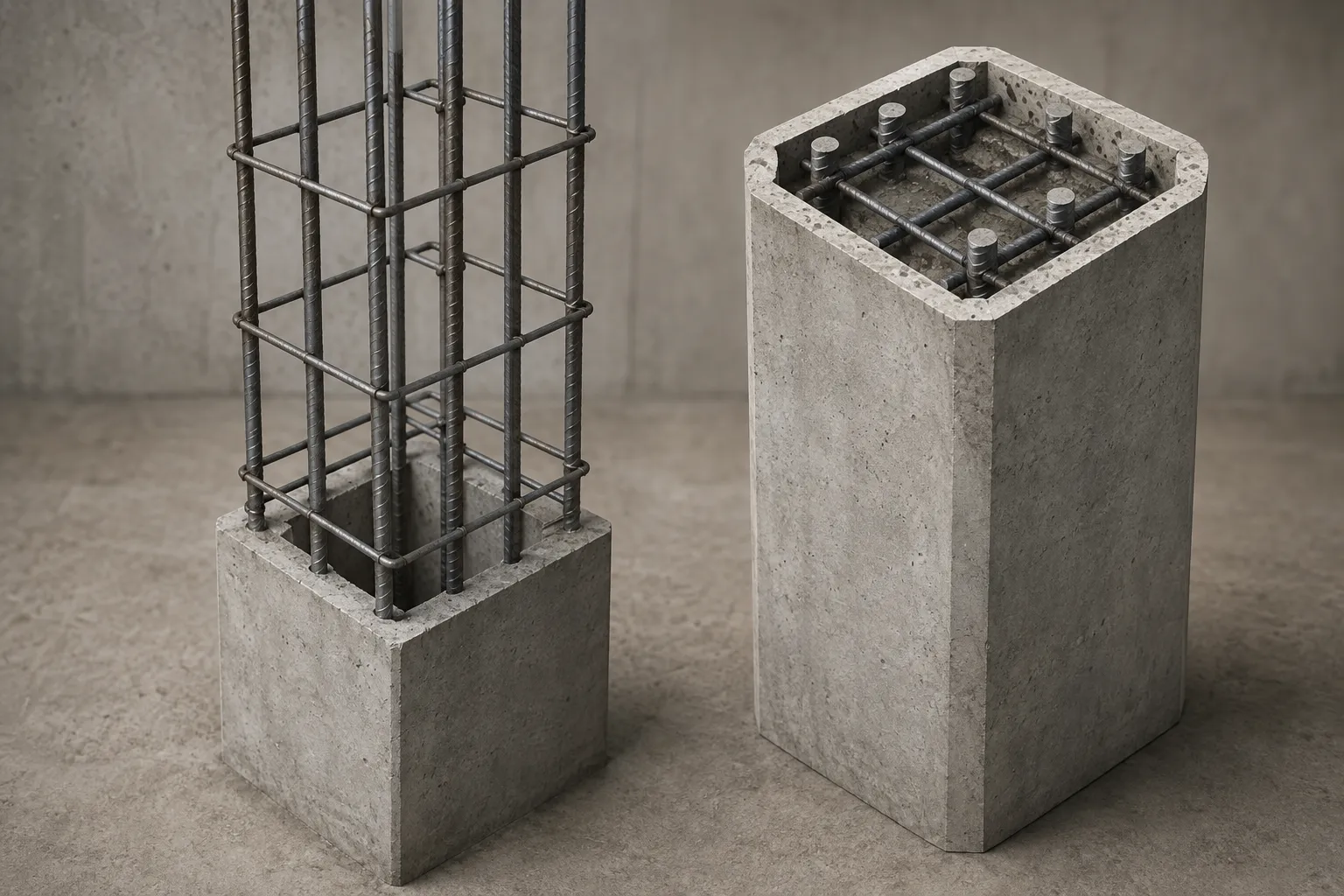 Minimum and maximum column reinforcement percentage